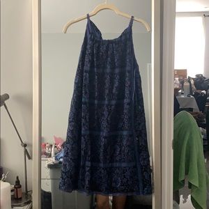 NWT max studio navy crochet dress Sz xs